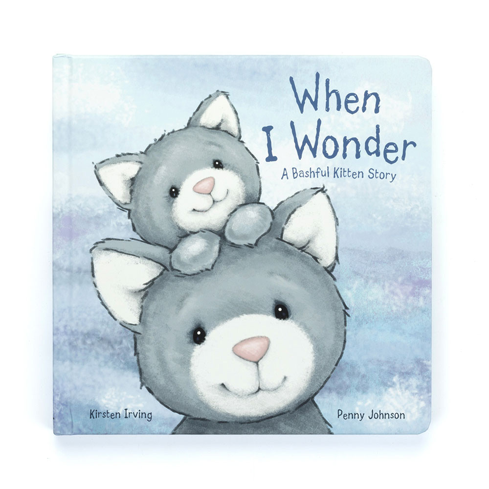 When I Wonder Book and Bashful Grey Kitty Medium