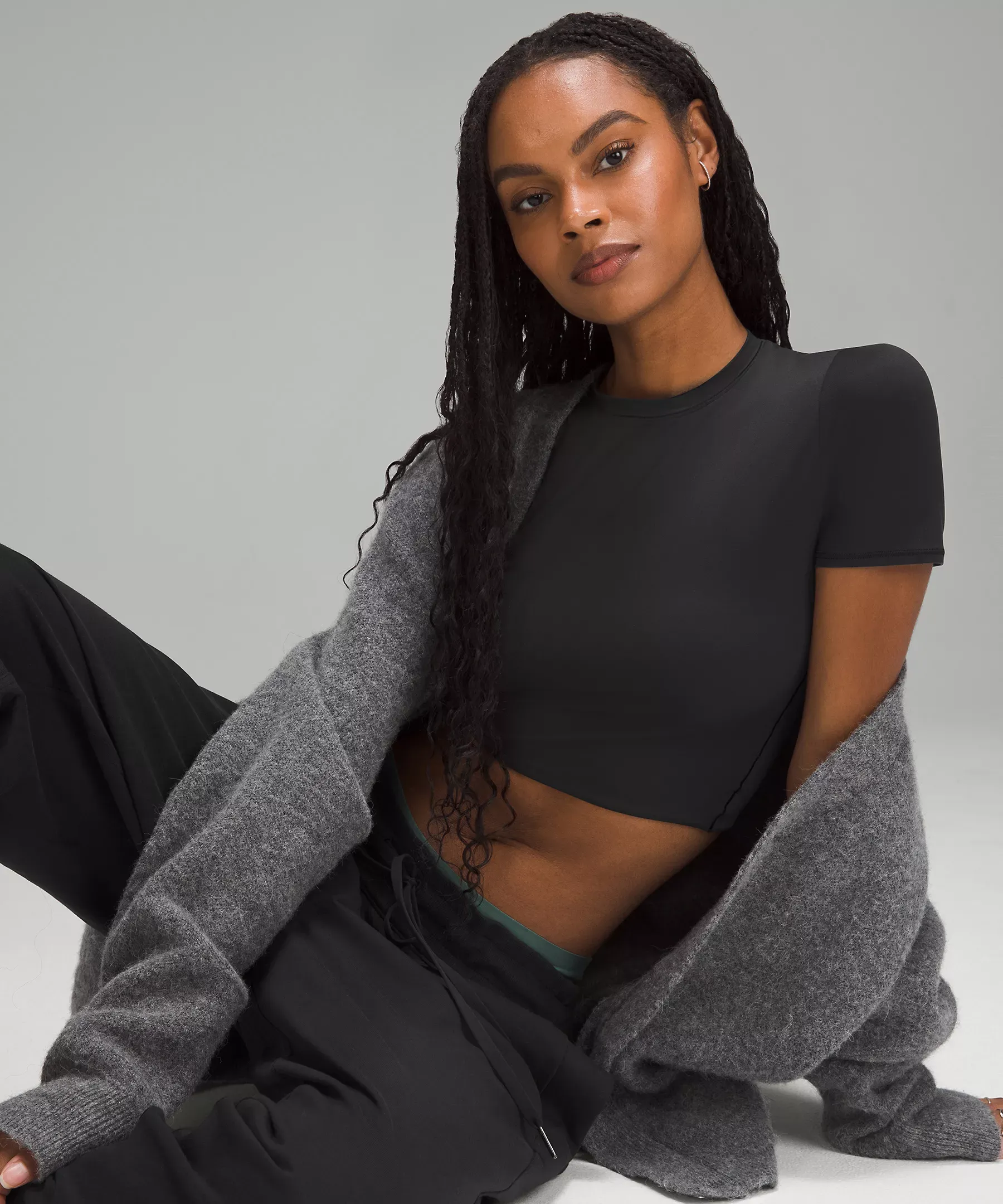 lululemon Wundermost Ultra-Soft Nulu Crewneck Cropped T-Shirt