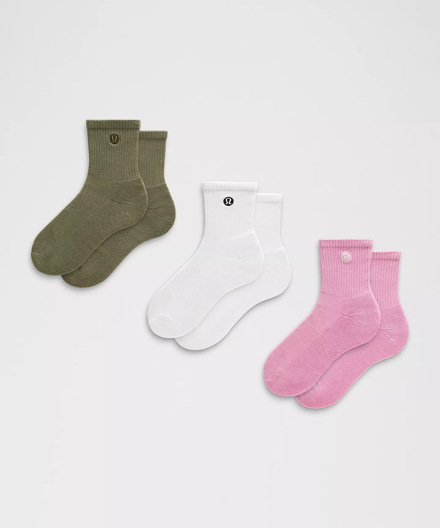 Unisex Daily Essential Quarter Socks 3 Pack