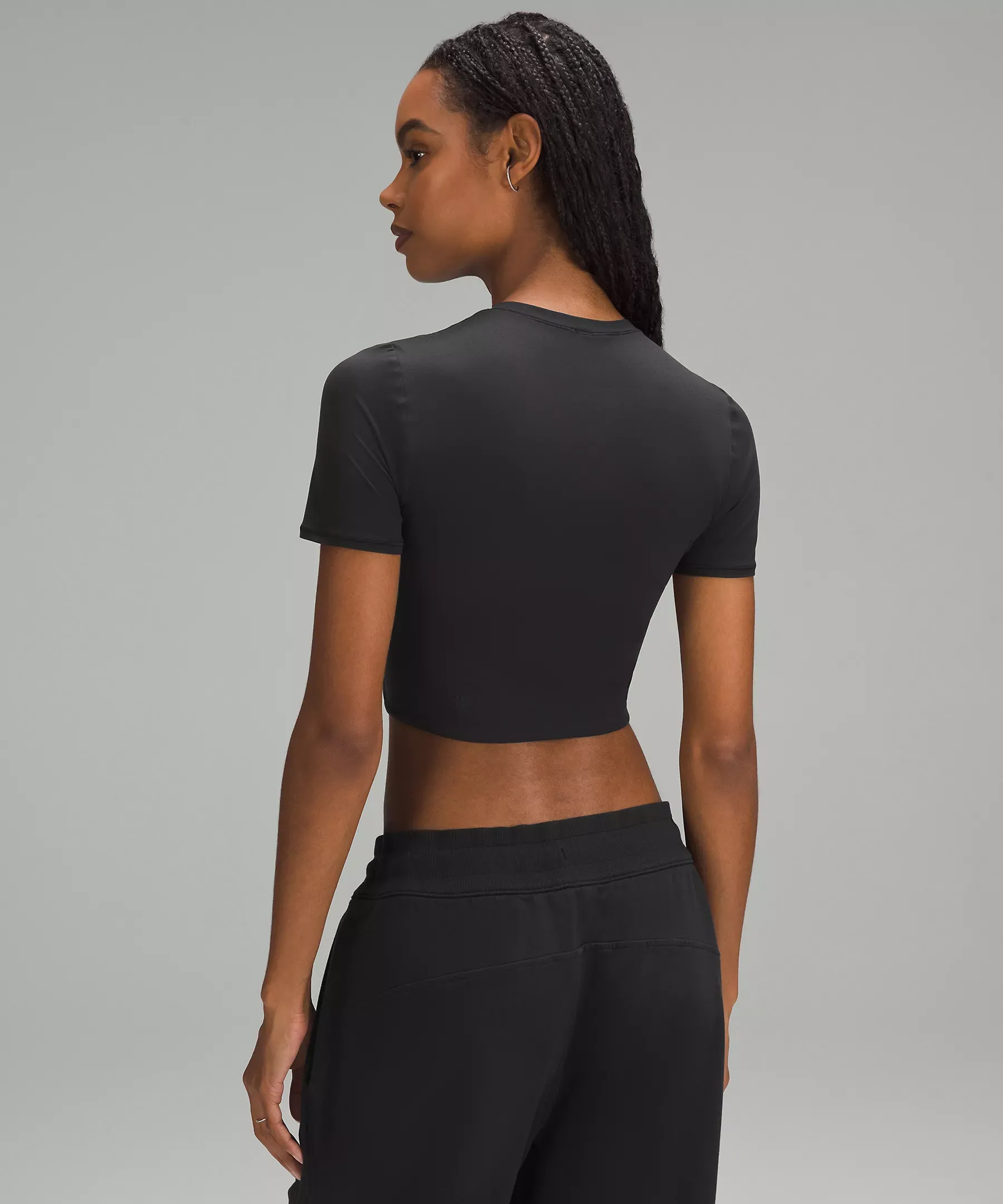 lululemon Wundermost Ultra-Soft Nulu Crewneck Cropped T-Shirt
