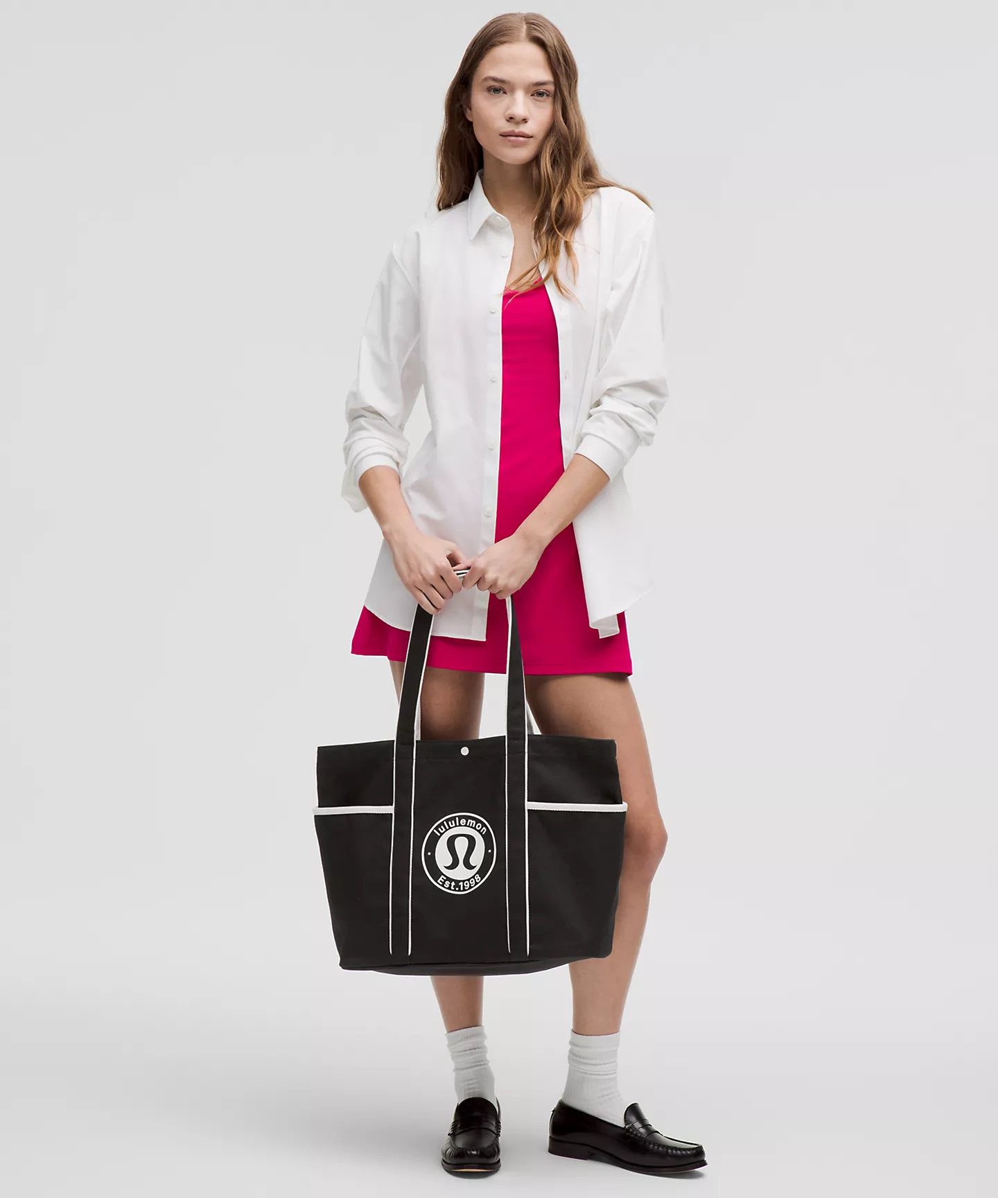 Daily Multi-Pocket Canvas Tote Bag 20L Logo