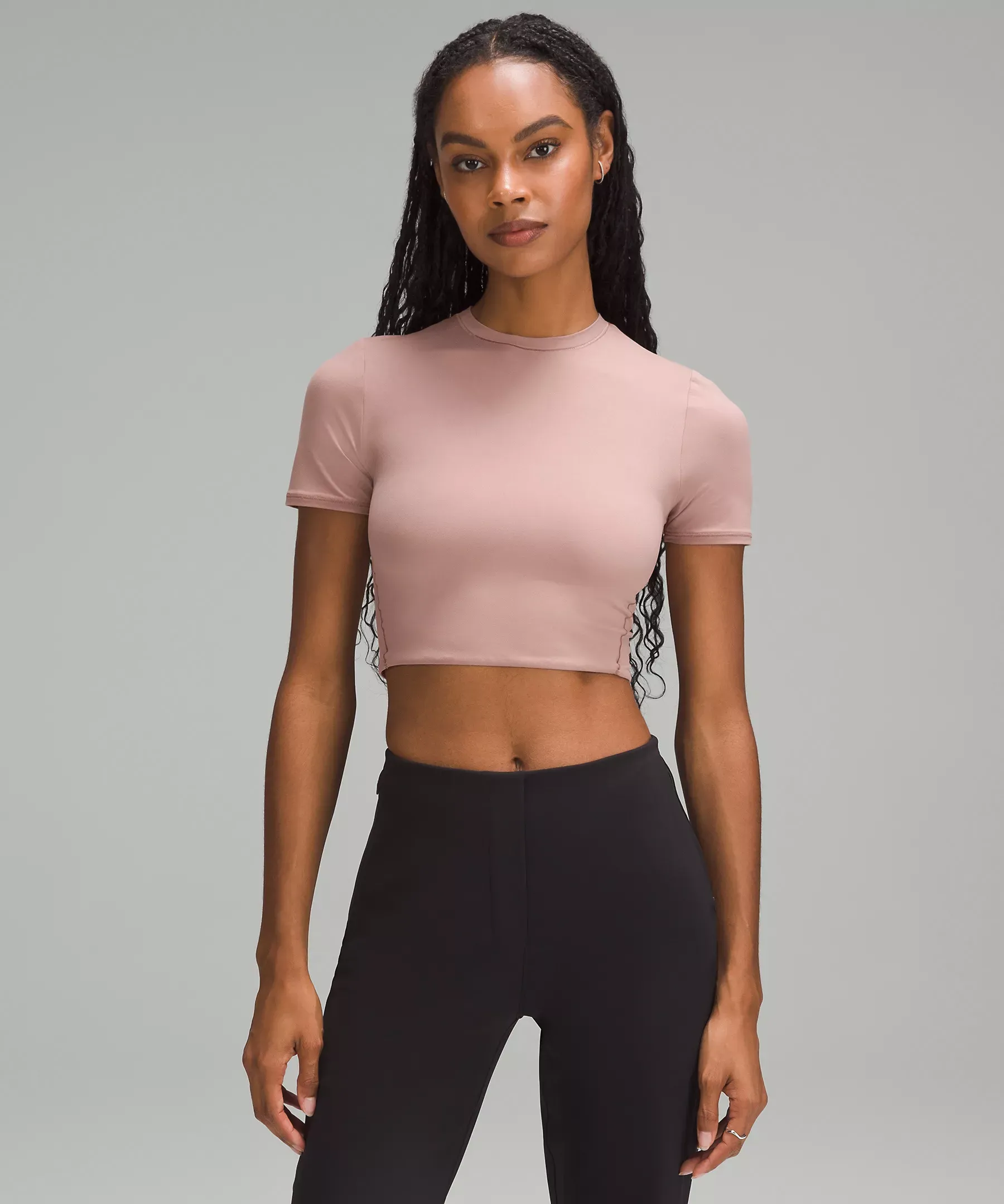 lululemon Wundermost Ultra-Soft Nulu Crewneck Cropped T-Shirt