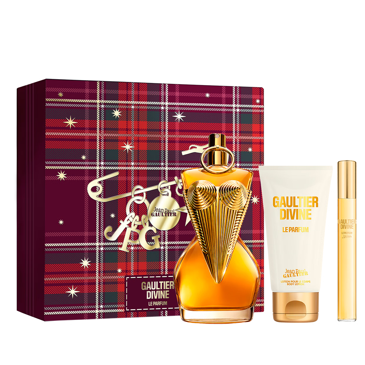 GAULTIER DIVINE LEPARFUM3.40Z,BODYLOTION 2.50ZANDSPRAY GIFT SET
