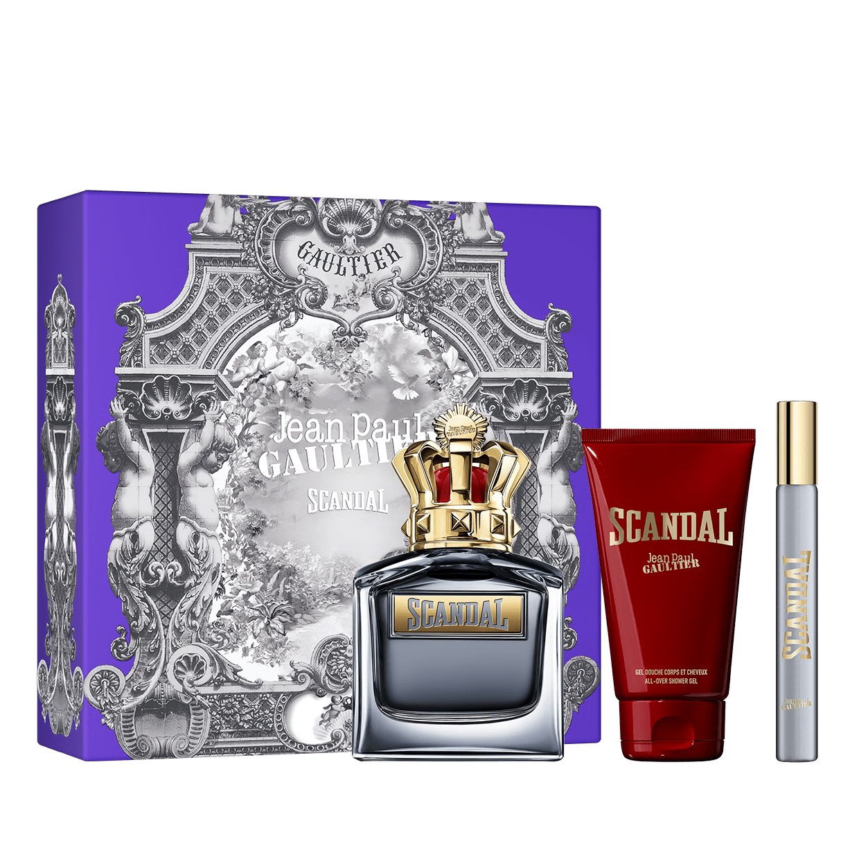 SCANDAL POURHOMME 3.4 0Z.SHOWER GEL2.5 0ZAND SPRAY GIFT SET
